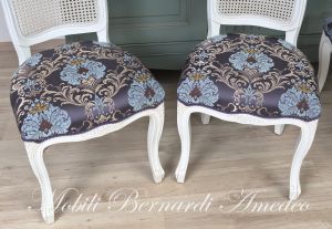 SE09 SL3 White Parisian Chair Damask Fabric In Seat 04